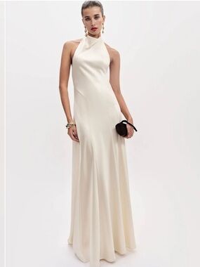 NWT Reformation Roy Satin Dress